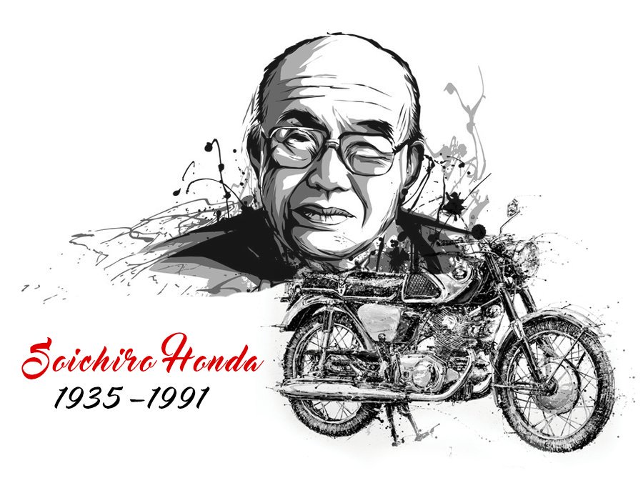 Honda история. Соитиро Хонда японский инженер. Основатель компании Хонда. Соитиро Хонда арт. Соичиро Хонда.
